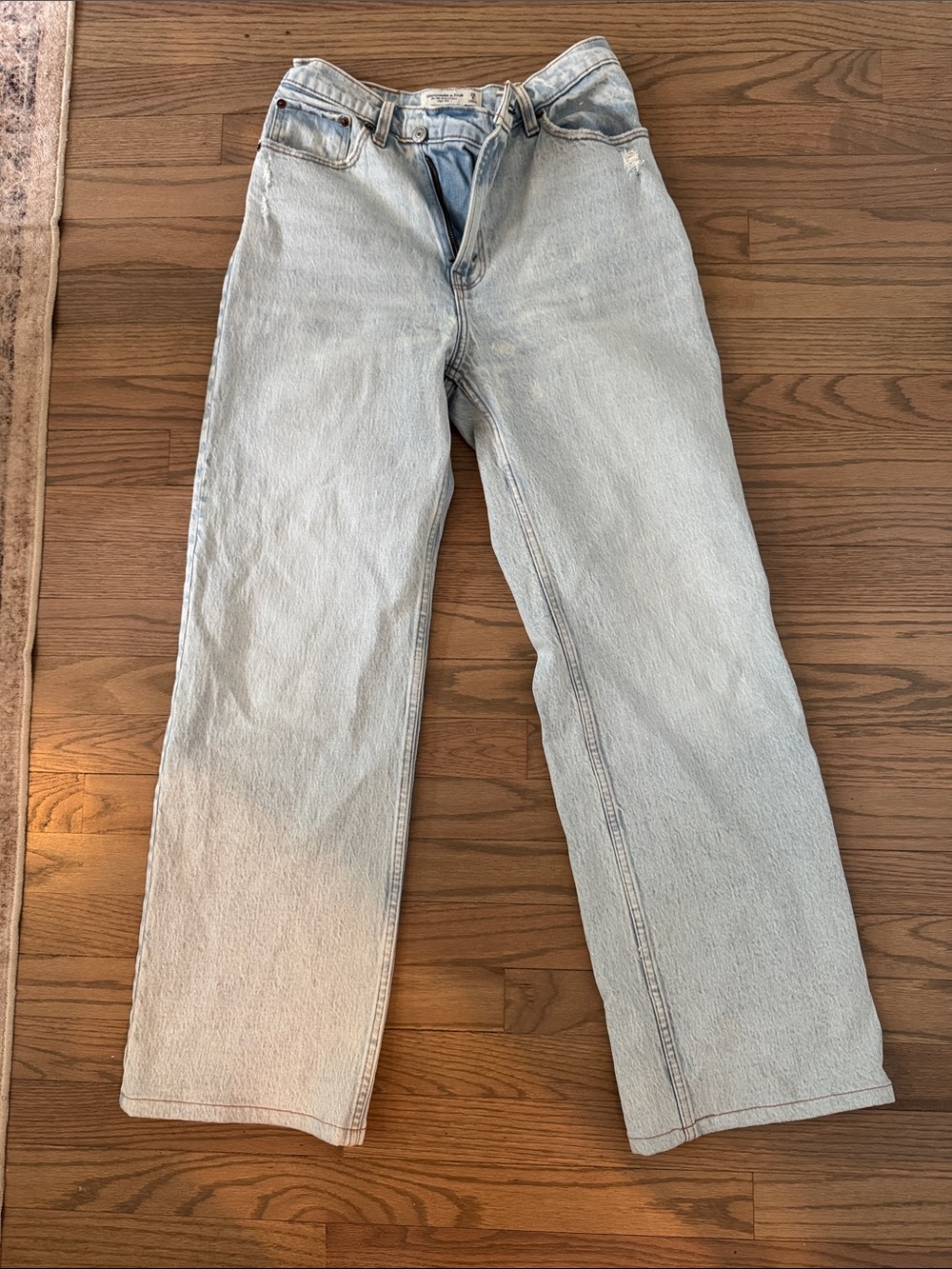Light Wash Straight Leg Jeans